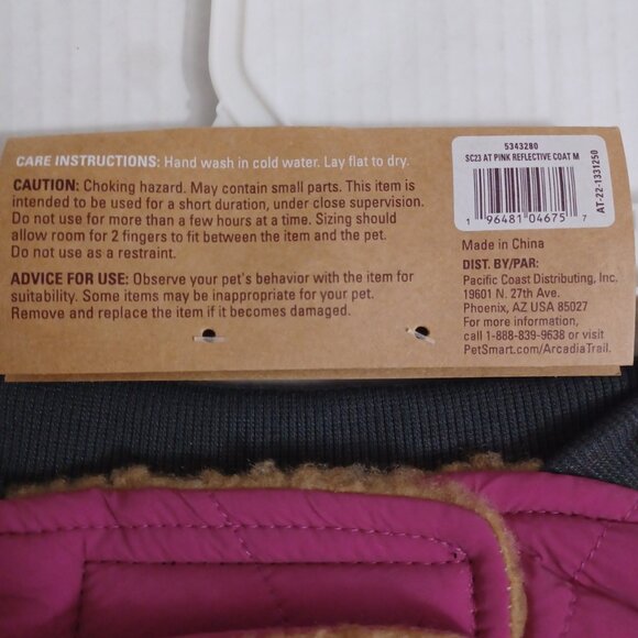ARCADIA TRAIL ULTRA REFLECTIVE DOG JACKET PINK SIZE MEDIUM - Picture 8 of 8